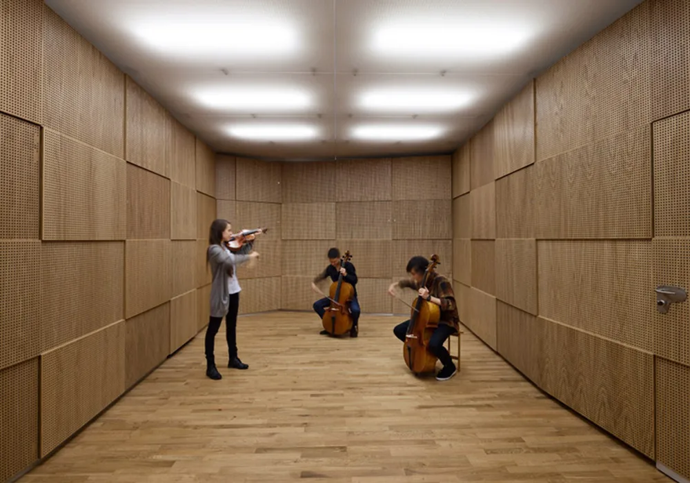 Derzli Delikli Akustik Ahşap Panel